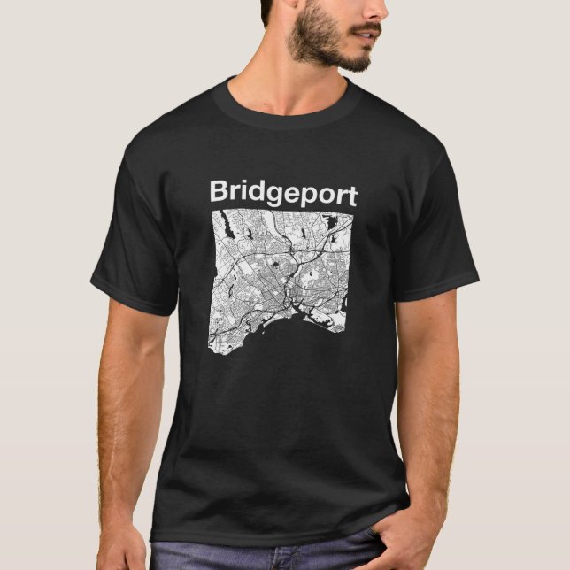 Camiseta Bridgeport Connecticut Estilo Vintage Ciudad Inici (Anverso)