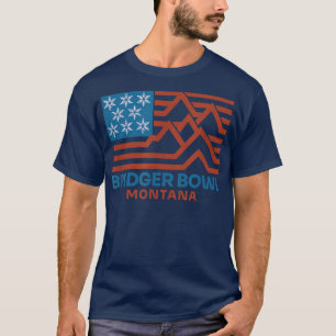 Camiseta Bridger Bowl Montana Ski Snowboard Snow Mountain 