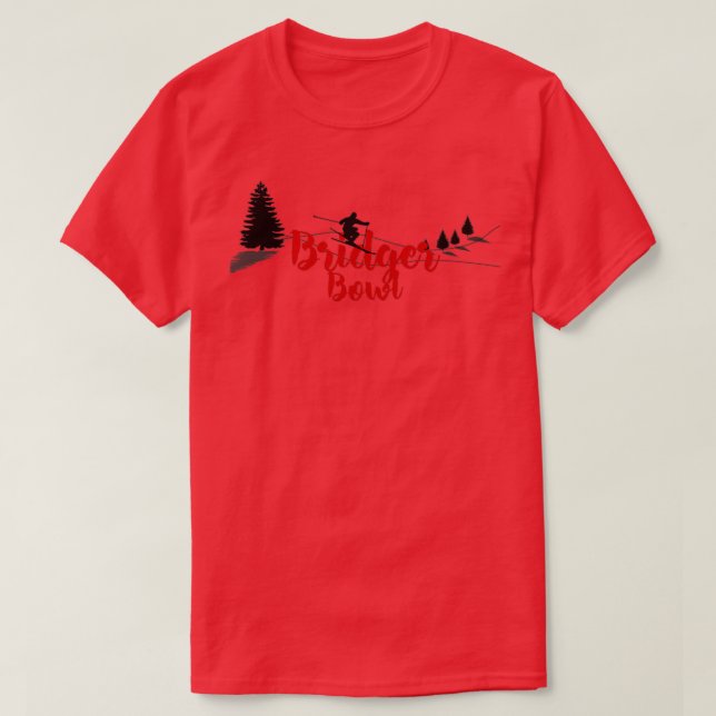 Camiseta Bridger Bowl Ski Long (Diseño del anverso)