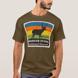 Camiseta Bridger Teton Bosque Nacional Wyoming Roaming Deer