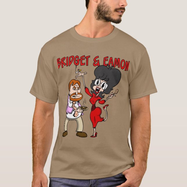 Camiseta Bridget and Eamon RTE Irishelevision Cartoon Chara (Anverso)