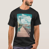 Bridgetown Barbados Ilustracion Viaje arte Retro