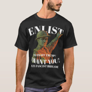 CAMISETA BRIGADA ANTIFASCISTA ALISTARSE GOLPEARLOS DURO 203
