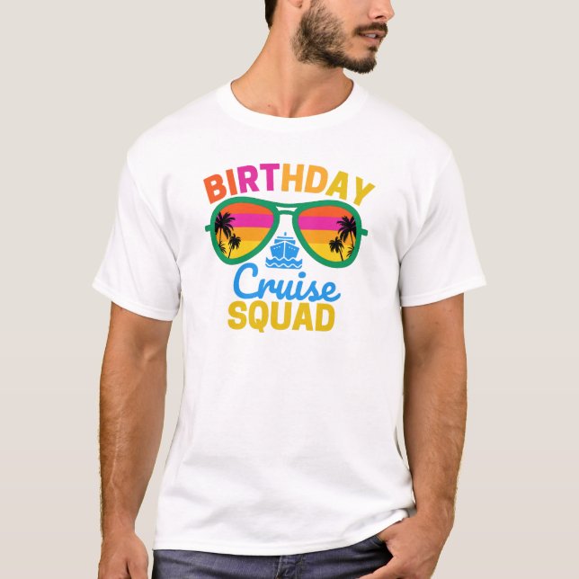 Camiseta Brigada de crucero de cumpleaños (Anverso)