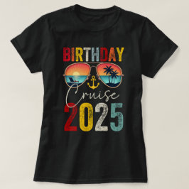 Camiseta Brigada de crucero de cumpleaños Vintage 2025
