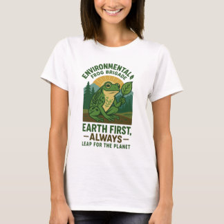 Camiseta Brigada de la rana ambiental - Tierra primero, sie
