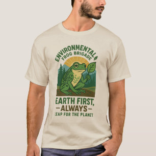 Camiseta Brigada de Rana Ambiental – Tierra Primero, Siempr