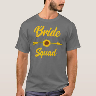 Camiseta Brigada Escuadrón Bachelorette Bridal Party Sunflo