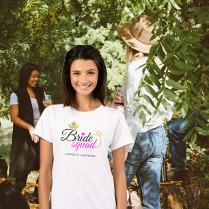 Camiseta Brigada Escuadrón de oro rosado caliente Bachelore