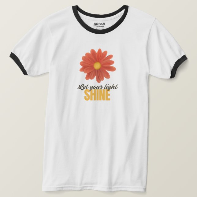 Camiseta Bright Bloom – Uplifting Floral Quote Art (Anverso del diseño)