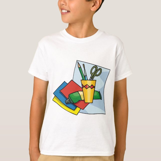 Camiseta Bright Craft Supplies Colorful Art Tools (Anverso)