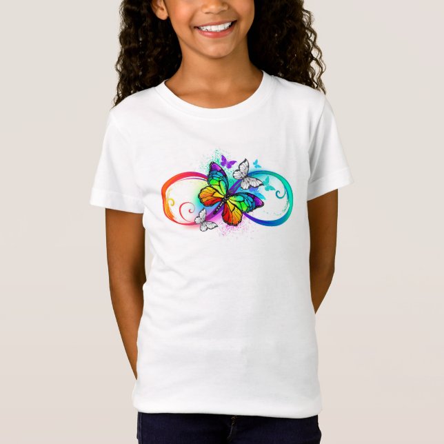 Camiseta Bright infinity with rainbow butterfly (Anverso)