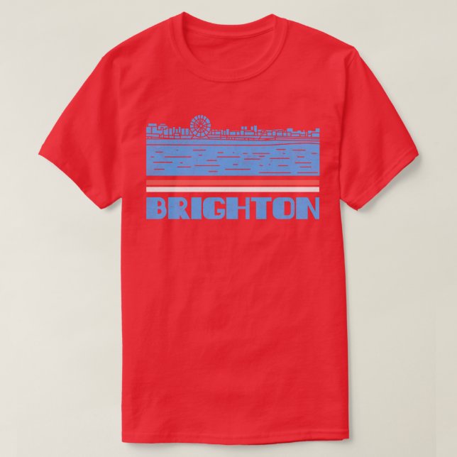 Camiseta Brighton City Gift England City Silhouette Skyline (Diseño del anverso)