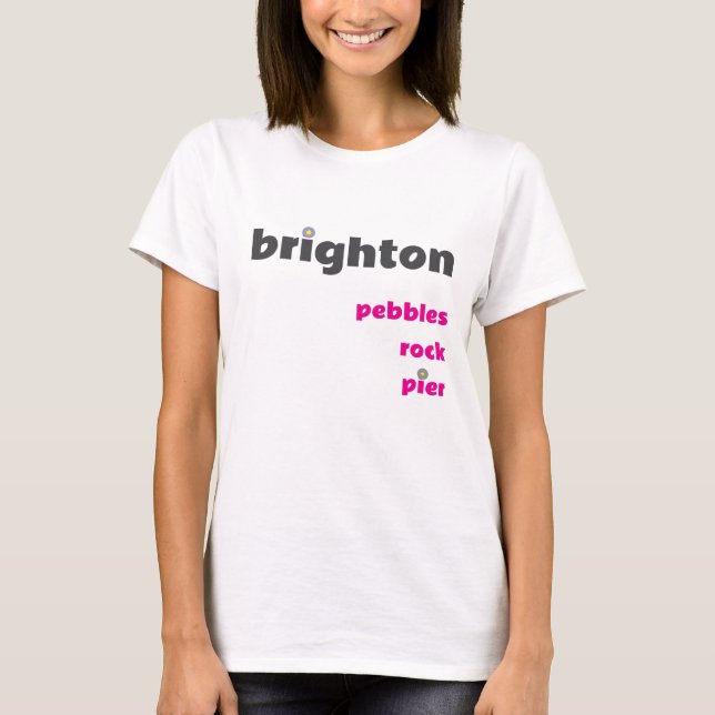 Camiseta Brighton Pebbles Rock Pier W Tee (Anverso)