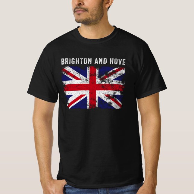Camiseta Brighton Y Hove Bandera Británica Guay (Anverso)