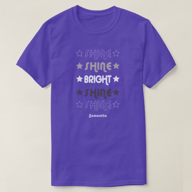 Camiseta Brilla. Brilla. Brillante. Brilla. Brilla. Camiset (Diseño del anverso)