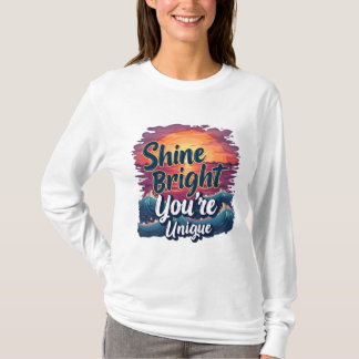 Camiseta "¡Brilla brillante, eres único!" Sunset Ocean Tee