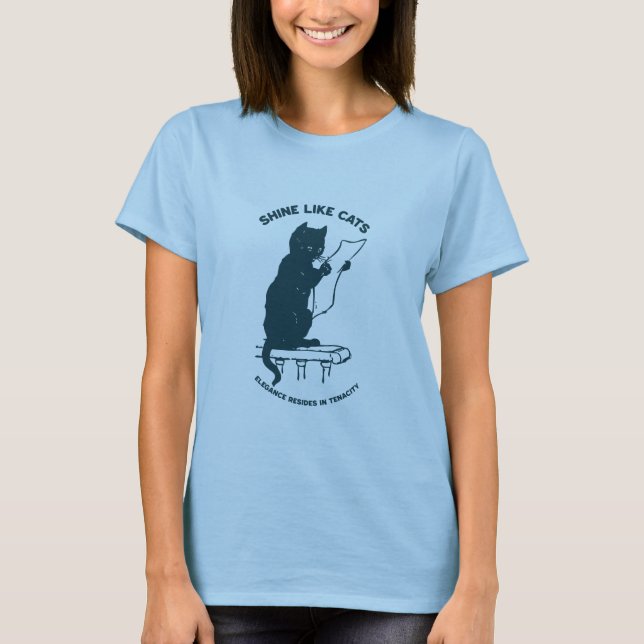 Camiseta Brilla Como Gatos: Donde La Elegancia Encuentra Te (Anverso)
