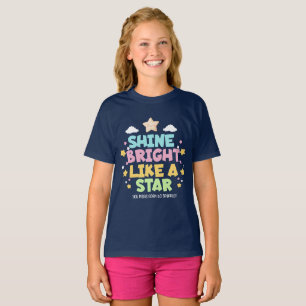 Camiseta Brilla como una estrella cita inspiradora