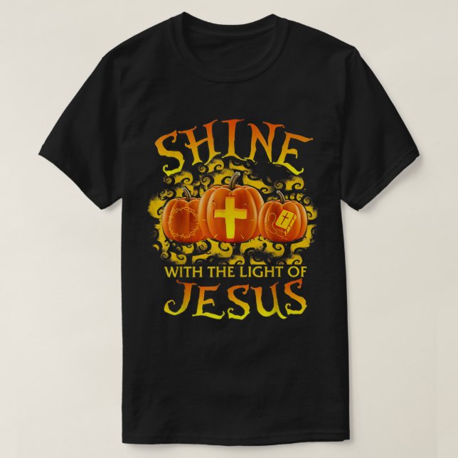 Camiseta Brilla Con La Luz De La Biblia De La Fe De La Cala (Diseño del anverso)