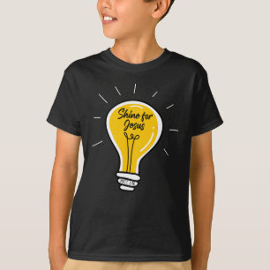 Camiseta Brilla por JESUS - Mateo 5:16 Fe en la escuela dom