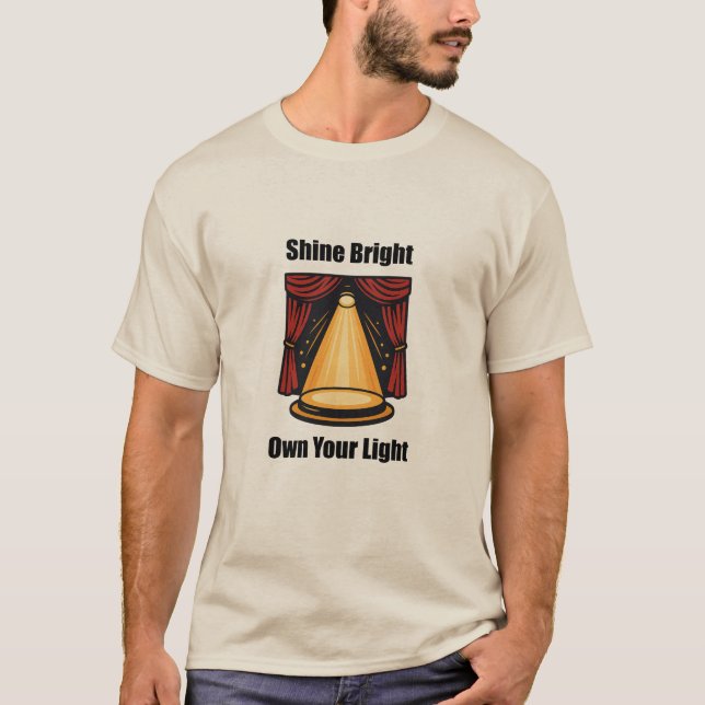 Camiseta Brilla por tu diseño de autoexpresión ligera (Anverso)
