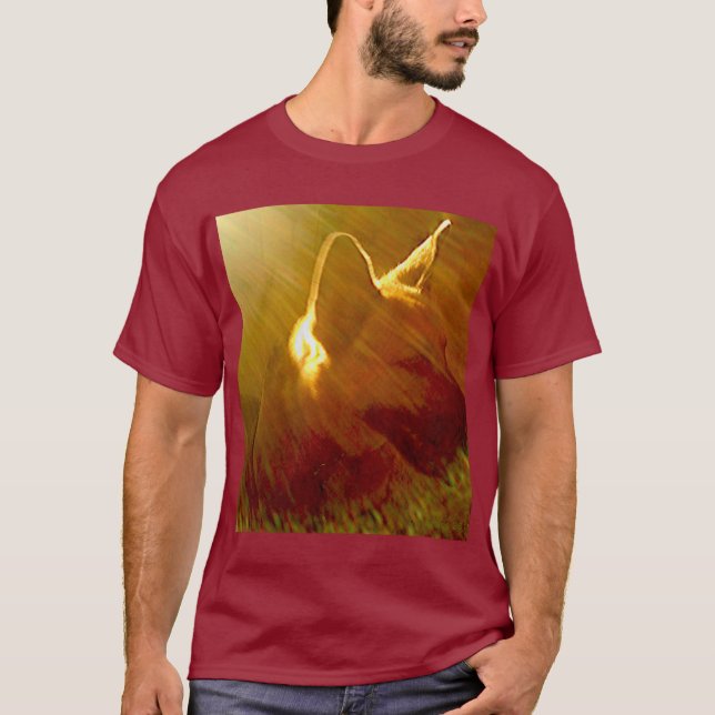 Camiseta Brilla Sobre Mí Pastor Alemán Negro & Tan (Anverso)