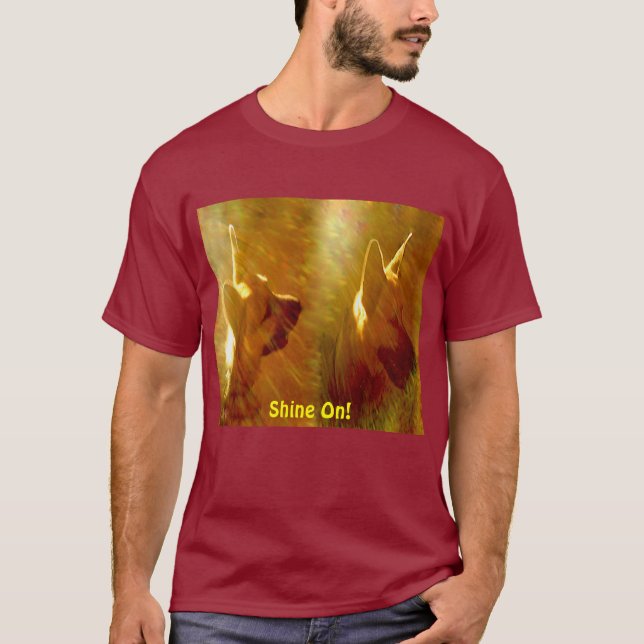 Camiseta Brilla Sobre Mí Pastor Alemán Negro Tan Dos Vistas (Anverso)