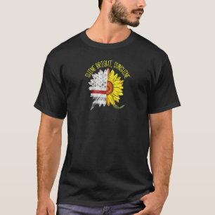 Camiseta Brilla Sunshine brillante Fuego de girasol de líne