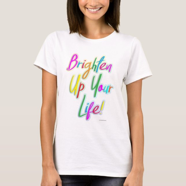 Camiseta Brilla tu lema colorido (Anverso)