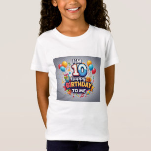Camiseta Brillante 10.ª diversión de cumpleaños con número