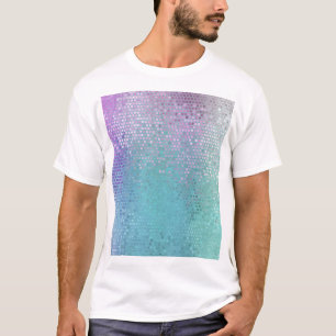 Camiseta Brillante Abstracto Mosaic Multicololor Glosa