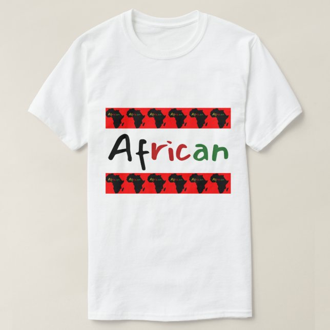 Camiseta Brillante Africano Moderno (Diseño del anverso)