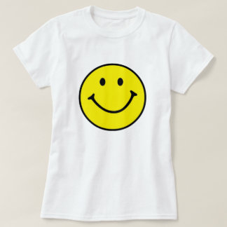 Camiseta Brillante Amarillo Feliz Cara Sonriente