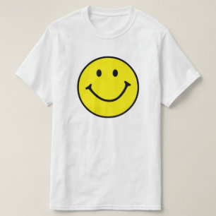 Camiseta Brillante Amarillo Feliz Cara Sonriente