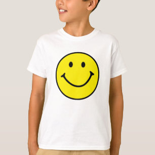 Camiseta Brillante Amarillo Feliz Cara Sonriente