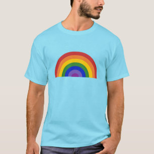 Camiseta Brillante arcoiris con un claro orgullo LGBT azul