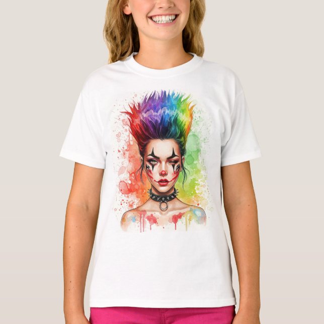 Camiseta Brillante arcoiris de Natasha Us (Anverso)