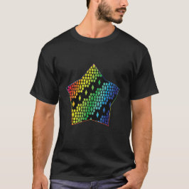 Camiseta Brillante arcoiris y estrella del diamante negro