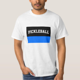 Camiseta Brillante Blue Black Stripes Sporty Pickleball Tex