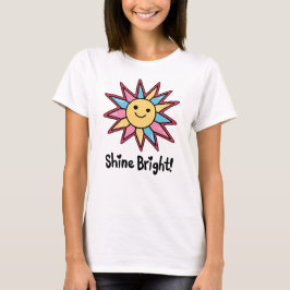 Camiseta Brillante brillante: Un diseño solar colorido