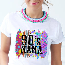 Camiseta Brillante colorido de Mama Hippie Retro Groovy de 