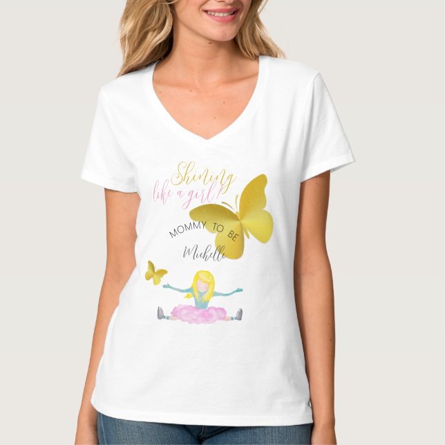 Camiseta Brillante Como Un Ilustracion De Acuarela Chica (Anverso)