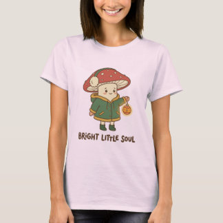 Camiseta brillante de hongo de alma pequeña Navida