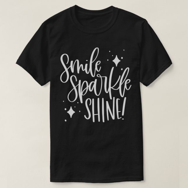 Camiseta Brillante de sonrisa blanca (Diseño del anverso)