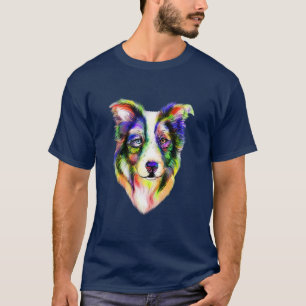 Camiseta brillante del border collie