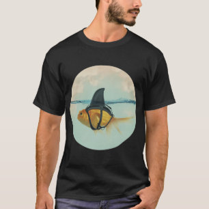 Camiseta Brillante Disfraz, Pez Dorado con una Aleta de Tib