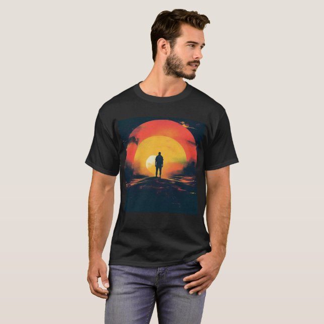 Camiseta Brillante Horizonte Con Una Pequeña Cita (Anverso completo)