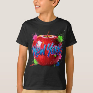 Camiseta Brillante Nueva York, Gran Manzana, por Natasha Us