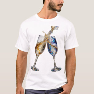 Camiseta Brillante Oro BRINDIS POR BUENA SALUD Imprimir